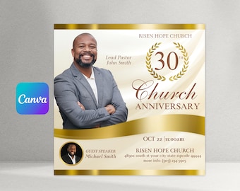 Church Anniversary Flyer, Church Flyer