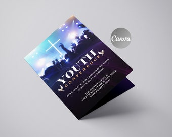 Youth Church Brochure Program, Youth Event Brochure Program