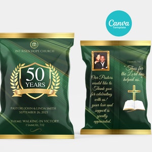 Church Anniversary Chip Bag Template