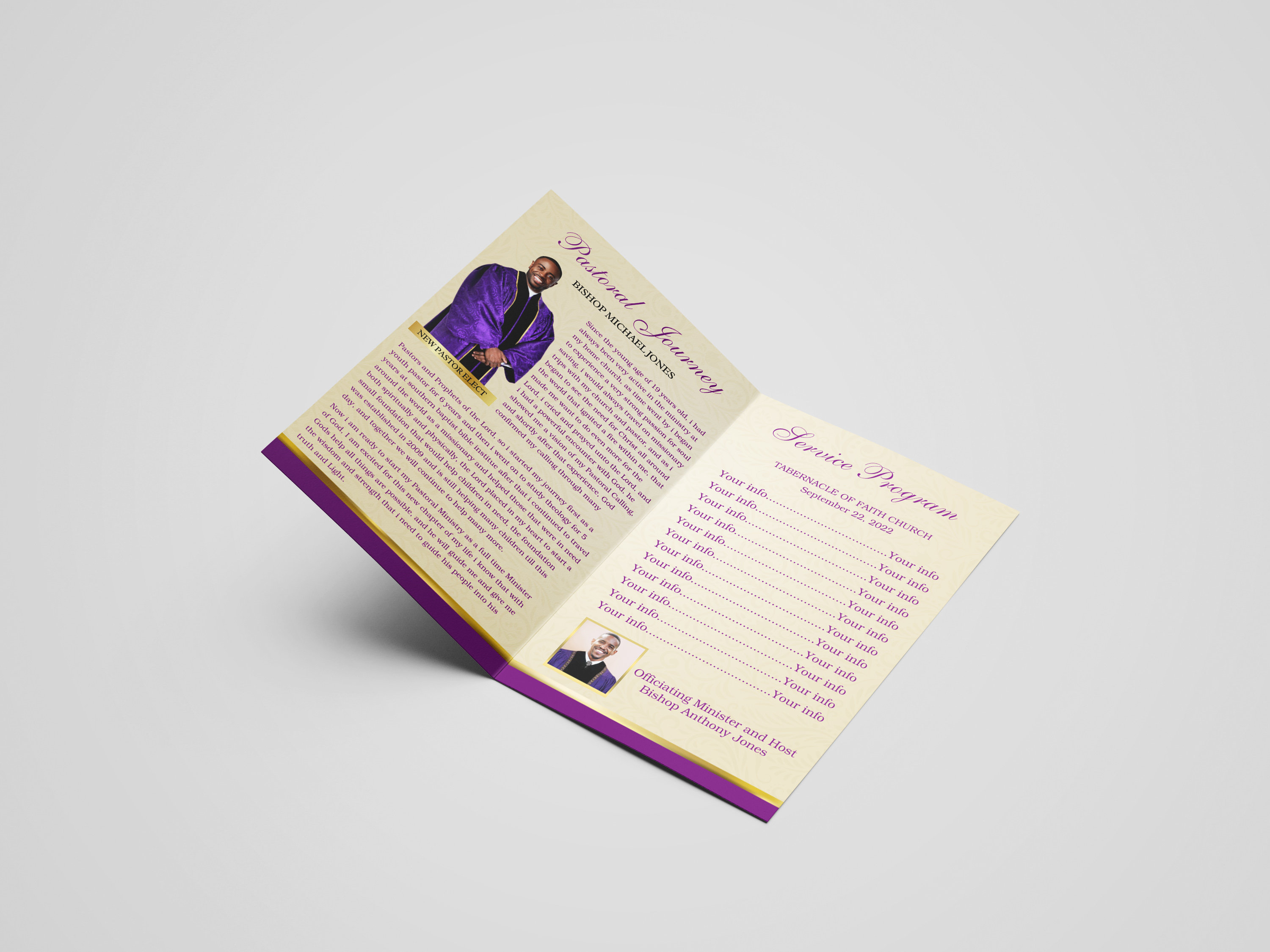 Ordination Service Brochure Program, Pastoral Installation Brochure ...