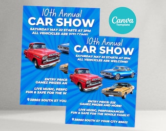 Car Show Flyer Template Etsy