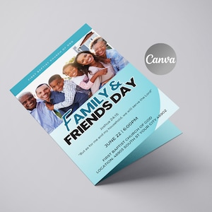 Family and friends day Program, Family and Friends Day Brochure, Church Program, Church Brochure