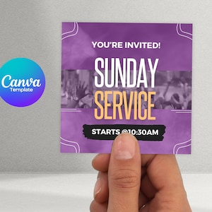 Plantilla de tarjeta de invitación a la iglesia