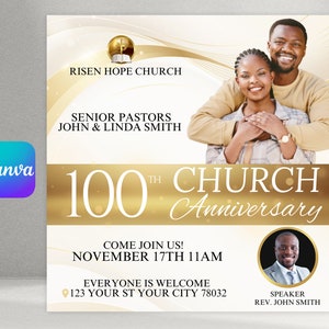 Church Anniversary Flyer, Church Flyer