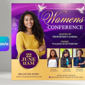 Womens Church Conference Flyer, Church Flyer, Womens Church Flyer