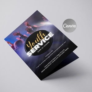 Youth Church Brochure Program, Youth Event Brochure Program