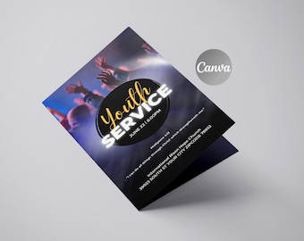 Youth Church Brochure Program, Youth Event Brochure Program