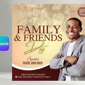 Church Flyer Family and Friends day