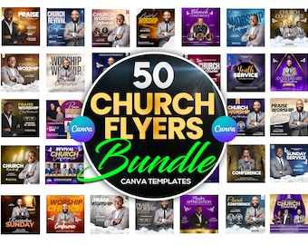 50 Church Flyers Bundle
