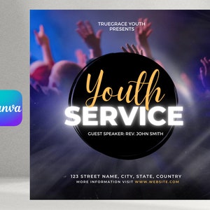 Church Youth Flyer, 3 colors included