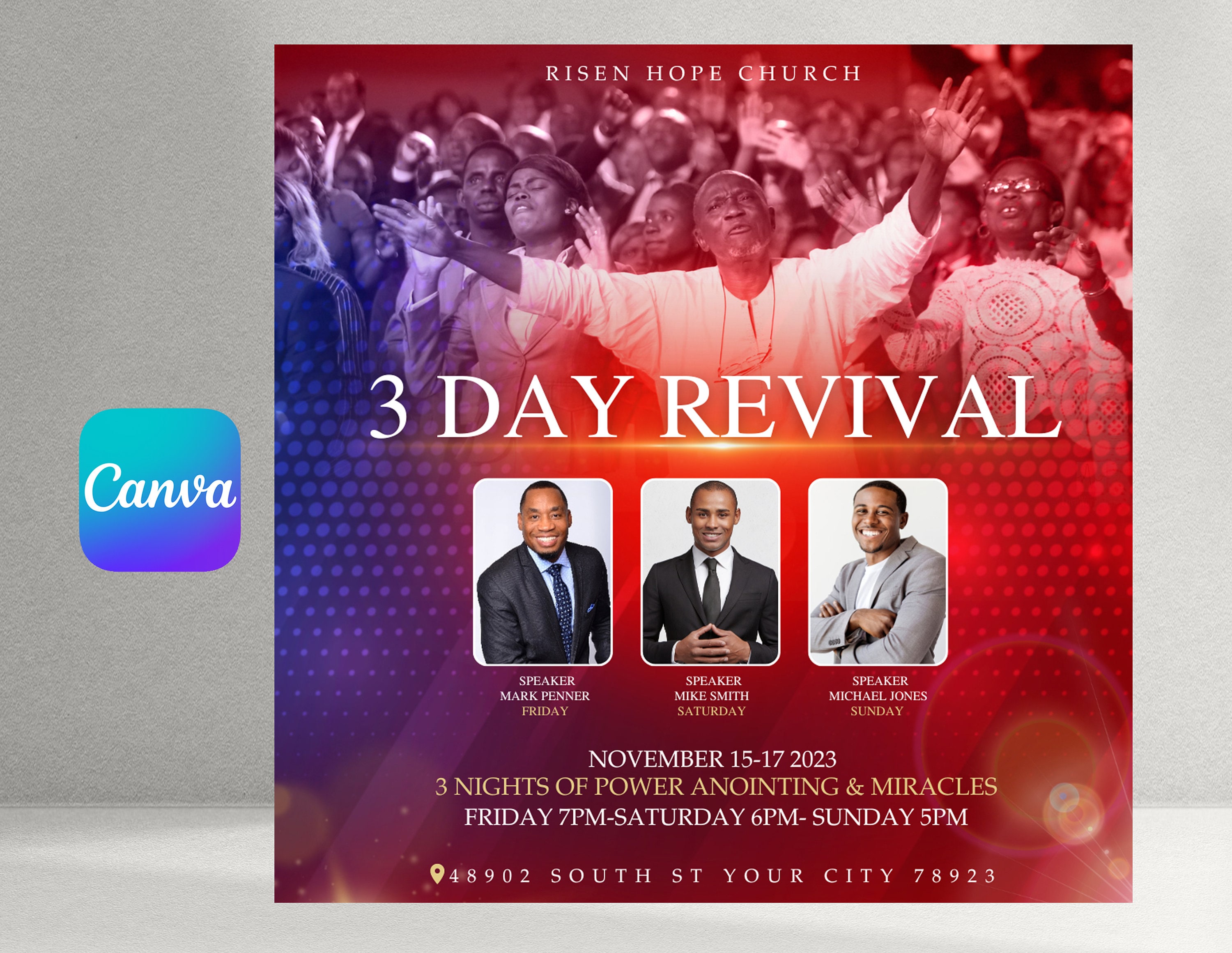 Church Flyer, Church Revival Flyer Etsy