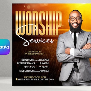 Church Flyer, Church Weekly Services Flyer