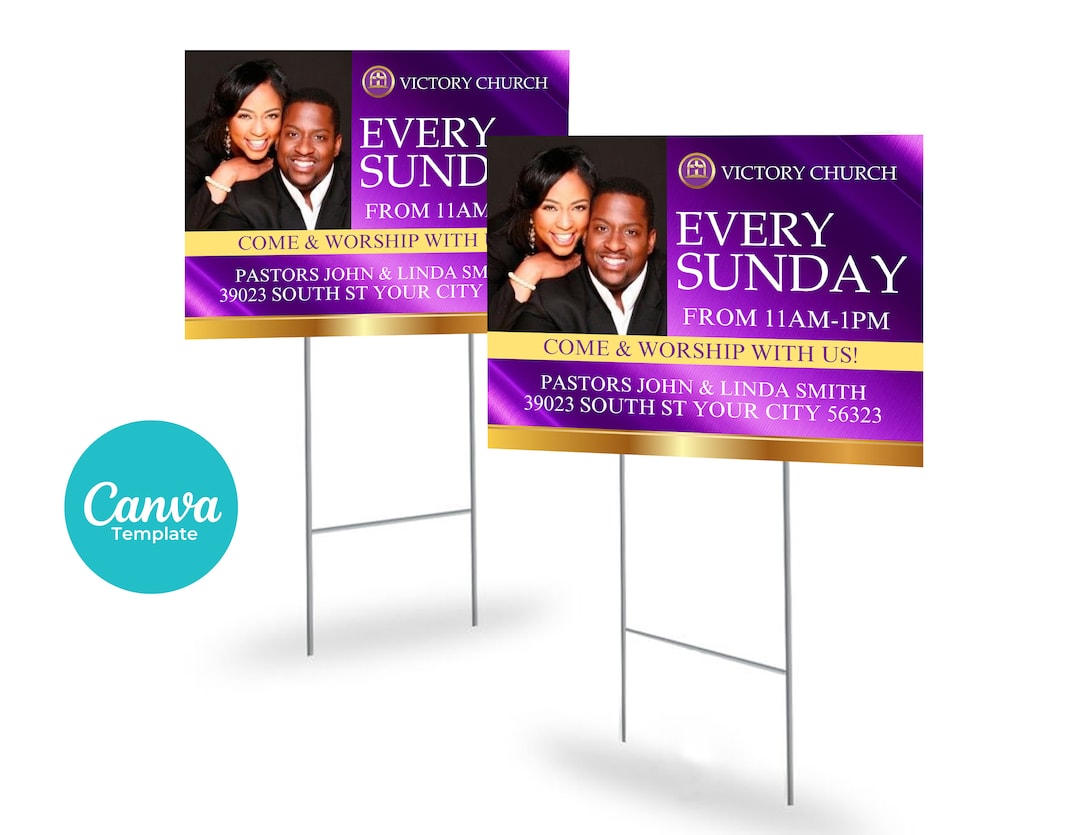 Church Sign Riders Church Yard Sign Template - Etsy