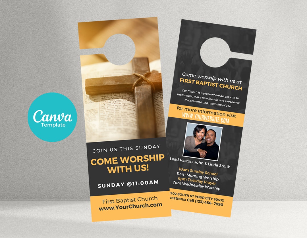 Church Door Hanger Template - Etsy