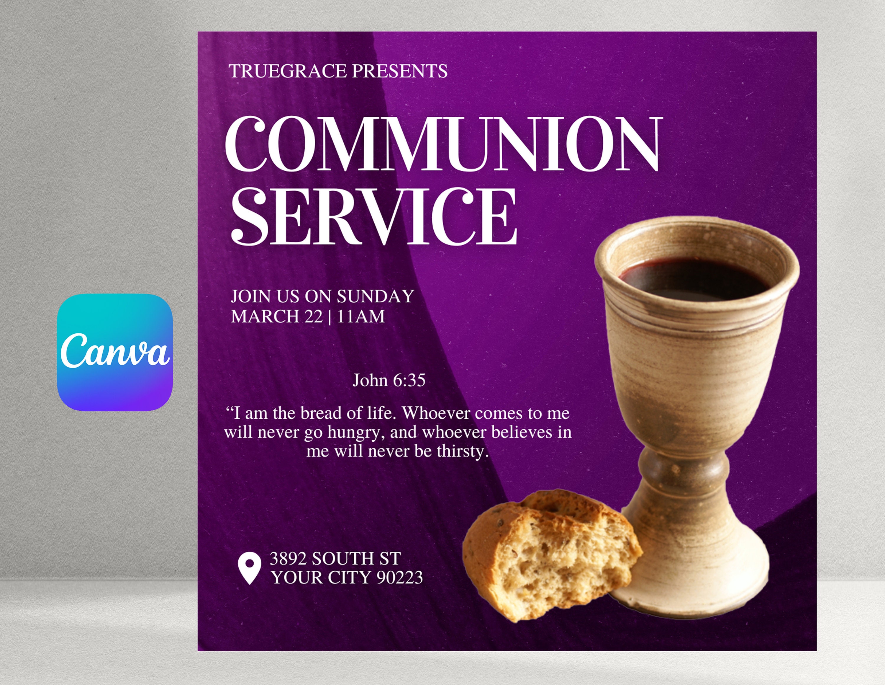 Communion Service Flyer, Church Flyer - Etsy