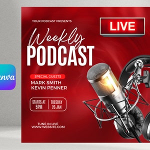 Podcast flyer, 3 colors included