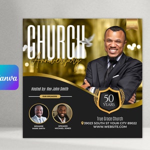 Church Anniversary Flyer, Church Flyer