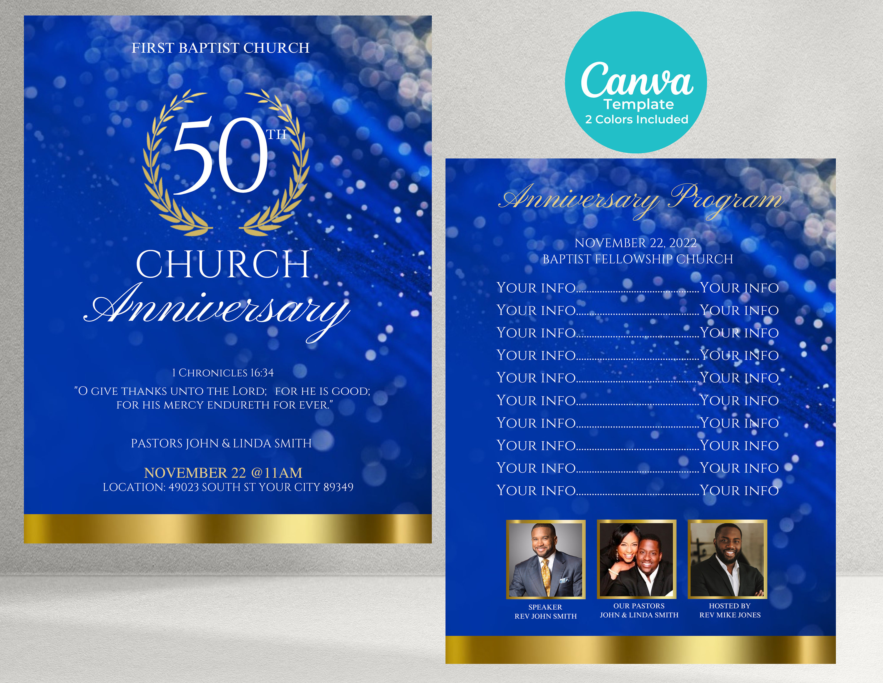 Free Church Anniversary Program Template Free And Customizable