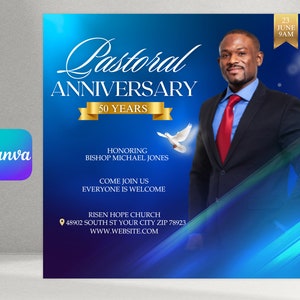 Church Pastoral Anniversary, Church Anniversary Flyer, Church Flyer