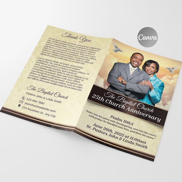 Church Revival Program Template Etsy