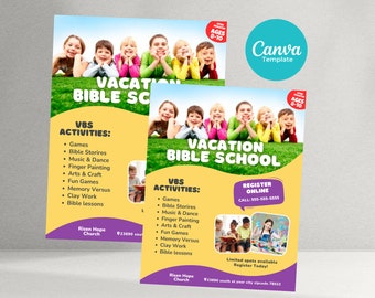 Vacation Bible School Flyer, VBS Flyer, Church Flyer