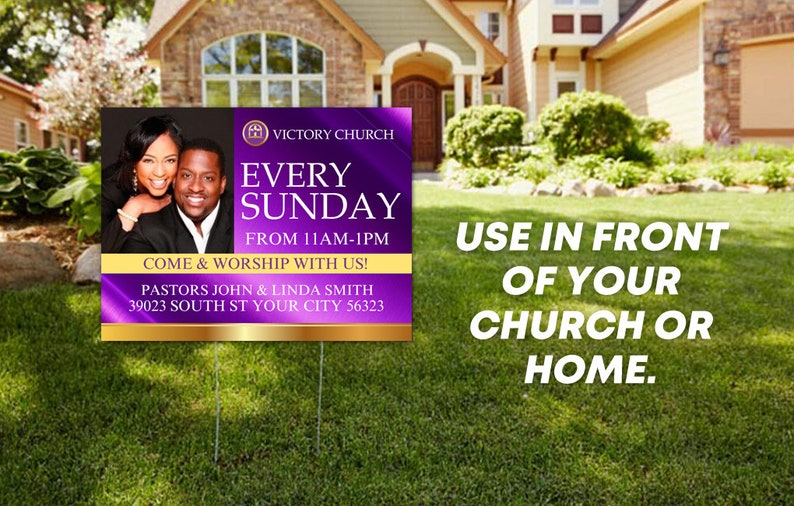 Church Yard Sign Template Etsy