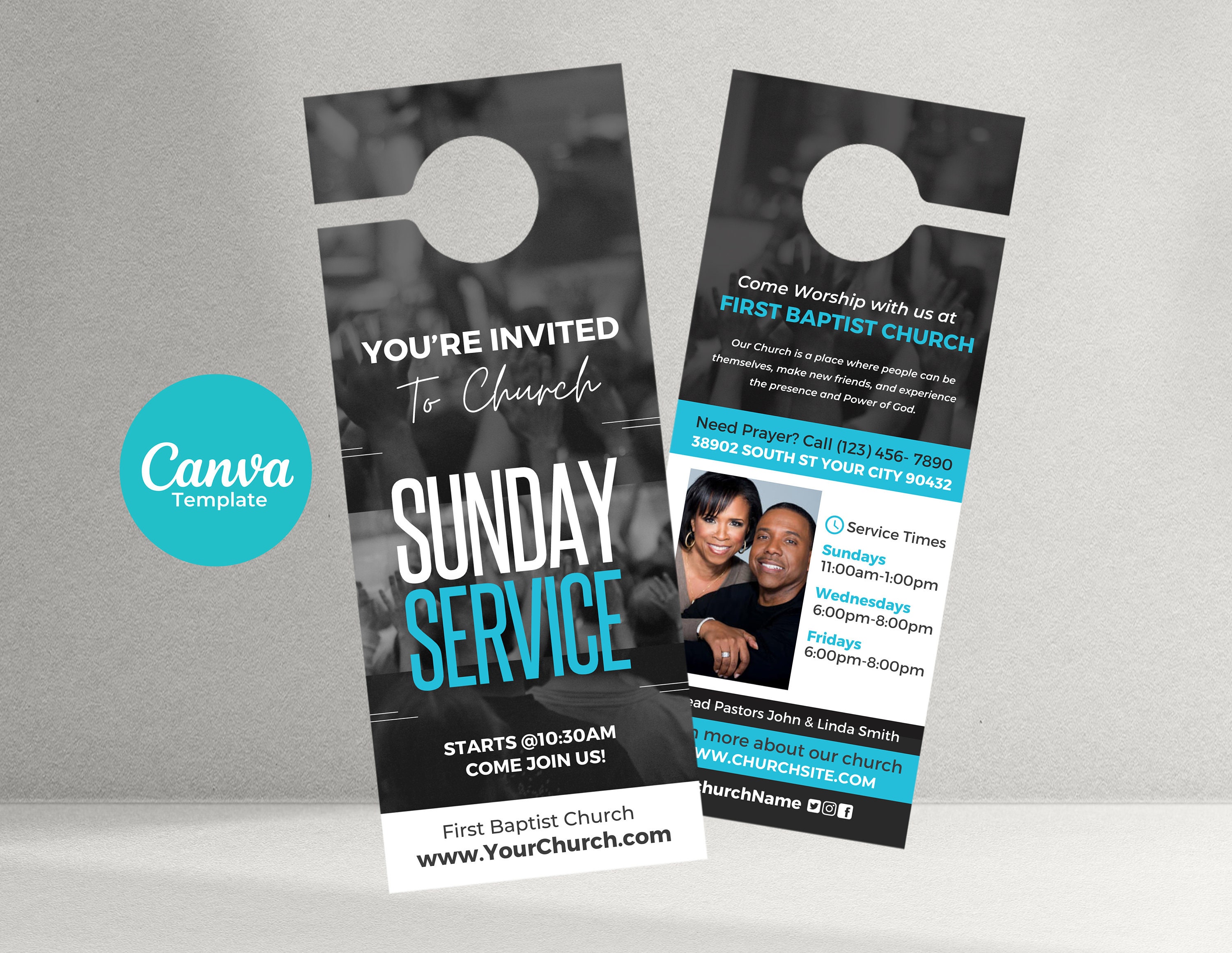 Church Door Hanger Template - Etsy