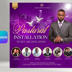 Pastoral Installation Church Flyer, Church Flyer