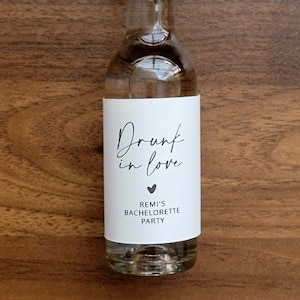 Custom Mini Liquor Bottle Sticker: Bachelorette Party Favor (3&quot;x2&quot;)