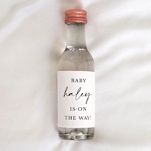 Personalized Baby Shower Mini Liquor Bottle Labels (3&quot;x2&quot;)