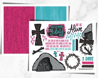 Journalisation biblique imprimable | Mark imprimable, journalisation de la Bible de la tombe vide, Journal de la Bible de Pâques, la pierre a été roulée, il est ressuscité