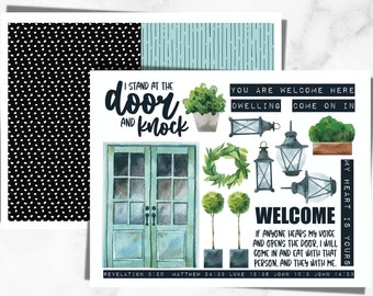 Journalisation biblique imprimable | Porte et coup, révélations imprimables, Saint-Esprit, culte créatif, imprimables d'art chrétien, fournitures