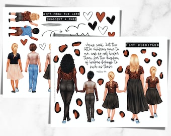 Bible Journaling Printable | Matthew 19:14 Printable, Children Bible Journaling, Kids Bible Journal, Instant Download, Tiny Disciples