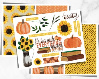 Journalisation biblique imprimable | Ecclésiaste 3:11, Imprimables d’automne, Journal de citrouille, Autocollants bibliques Everything Beautiful, Téléchargement instantané