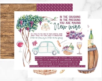 Journalisation biblique imprimable | New Wine Printable, Grape Printable, Worship Song Inspired Printables, Music Bible Journaling, Journaler, PDF