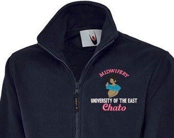Personalised Healthcare Classic Unisex Fleece Jacket With Midwifery, Maternity, Antenatal Care, Pregnancy and Obstetrics Embroidery Designs.