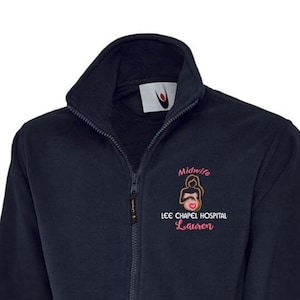 Personalised Healthcare Classic Unisex Fleece Jacket With Rainbow and Heart Embroidery Design Healthcare and Students Fleece Jackets Etsy