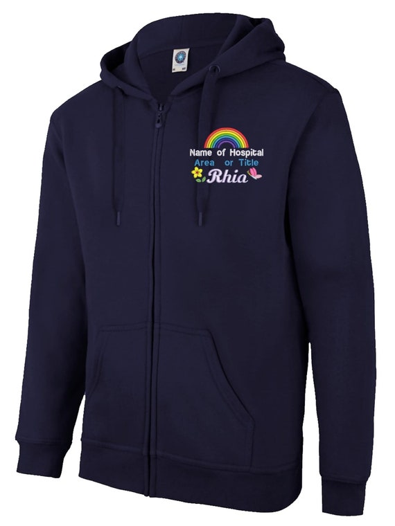 Personalised nhs outlet rainbow hoodie