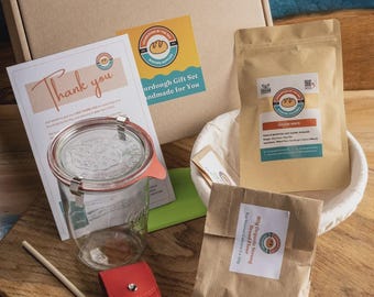 Beginner Sourdough Starter Kit - Starter Culture & Baking Tools Gift Set