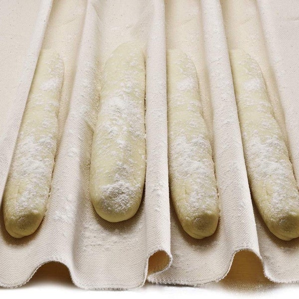 Bread Proofing Cloth Couche Bakers  Large  Baking Proofing Cloth for Baguette Proving Bread Loaf Dough all natural untreated baguettes loafs