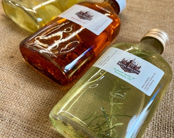 Premium Sussex Infused Rosemary and Garlic Oil - Handmade cooking oil dressing for dipping marinades bbq meats salads