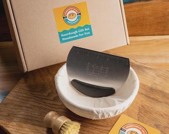 Kit de regalo para hornear pan de masa madre: herramientas para dar forma y fermentar la masa madre.