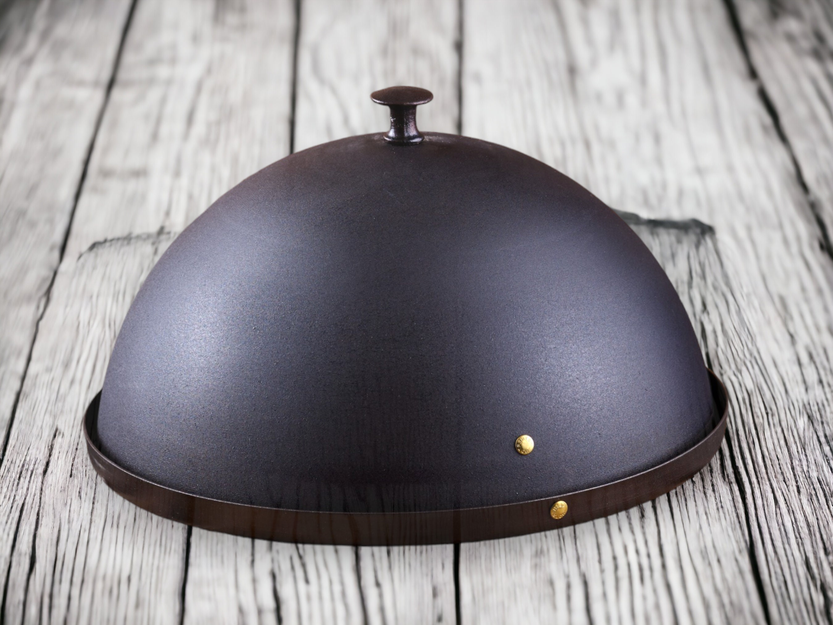 Spun Iron Baking Cloche, a cooking bell & 12inch (31cm) baking tray