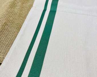 Table Runner Rustic Farmhouse Vintage Style With Elegant Green Striped Design Durable & Dining Decor For Home Dining  Entertaining