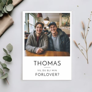 Vil Du Bli Min Forlover &#39;MINIMALISTISK&#39;  | Invitasjon | Forlover | Bestevenn | Forlover Gave | Mal | Bryllupsplanlegger | Bryllupshjelpen