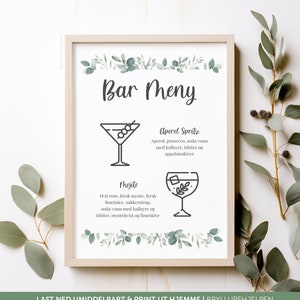 Bar Meny &#39;EUKALYPTUS&#39;  | Drink Meny | Øl Meny | Signatur Drinker | Mal | Giftemål | Bryllupsplanlegger | Bryllupstips | Bryllupshjelpen