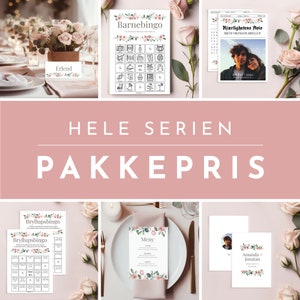 Pakkepris HELE SERIEN | Få 7 i 1 | &#39;ROMANTISK&#39; | Alt Til Bryllupet | Budsjettvennlig Maler | Estetisk Bryllup | Bryllupshjelpen