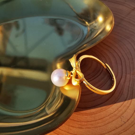 指輪・リング wing bling 14k chewers ribbon natural freshwater pearl ring 指輪・リング wing bling 14k chewers ribbon natural