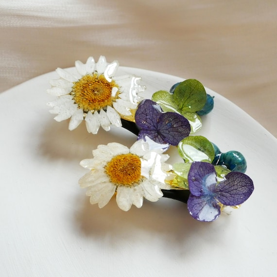 3 Vintage-Blumen-Haarspangen Mit Strass - Französischer Stil - Für Damen & Mädchen