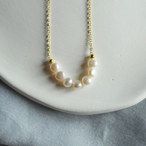 Freshwater Button Pearls Necklace, Adjustable Natural Baroque Pearl Necklace, Wedding Pearl Necklace, High Luster Pearl Jewellery